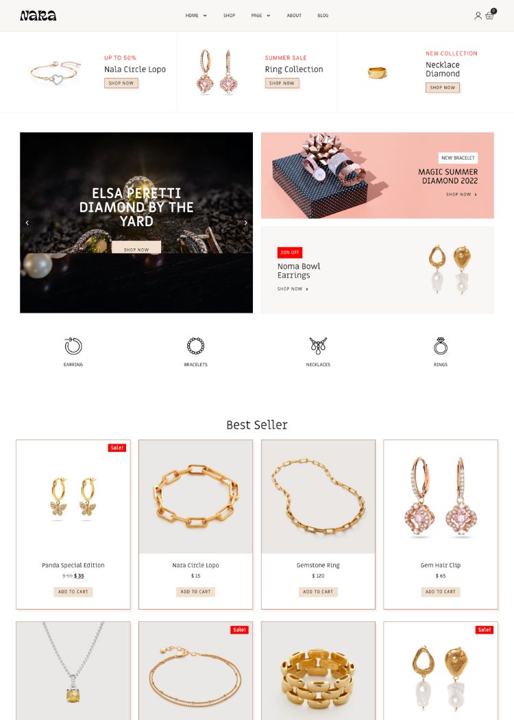 jewelry Accessories Store Template