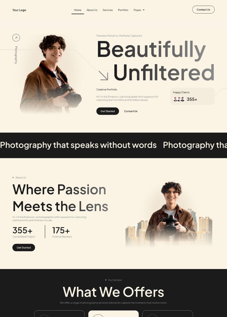 Photography & Portfolio Website Template