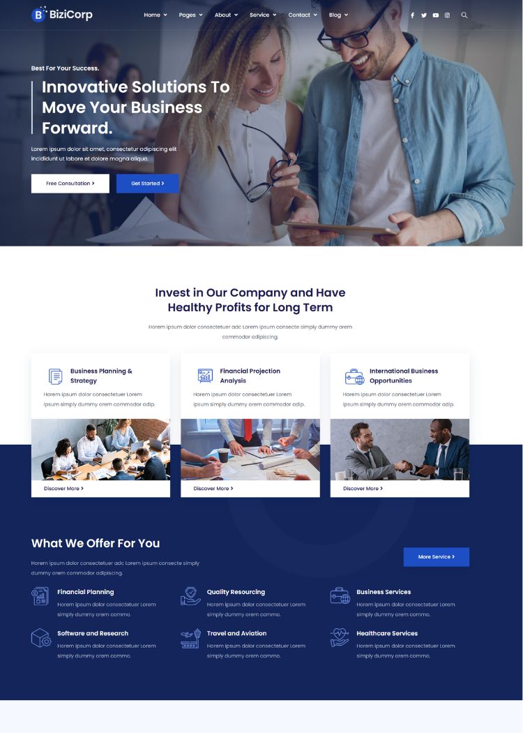 Business Consulting Website Template