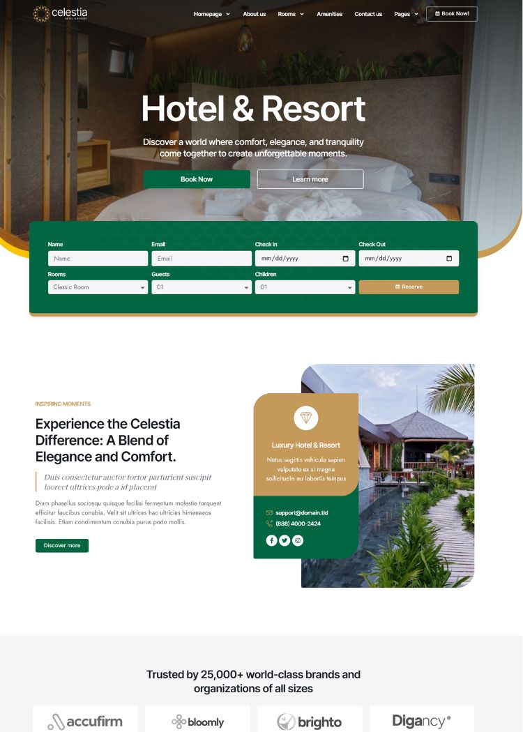Hotel & Resort Website Template