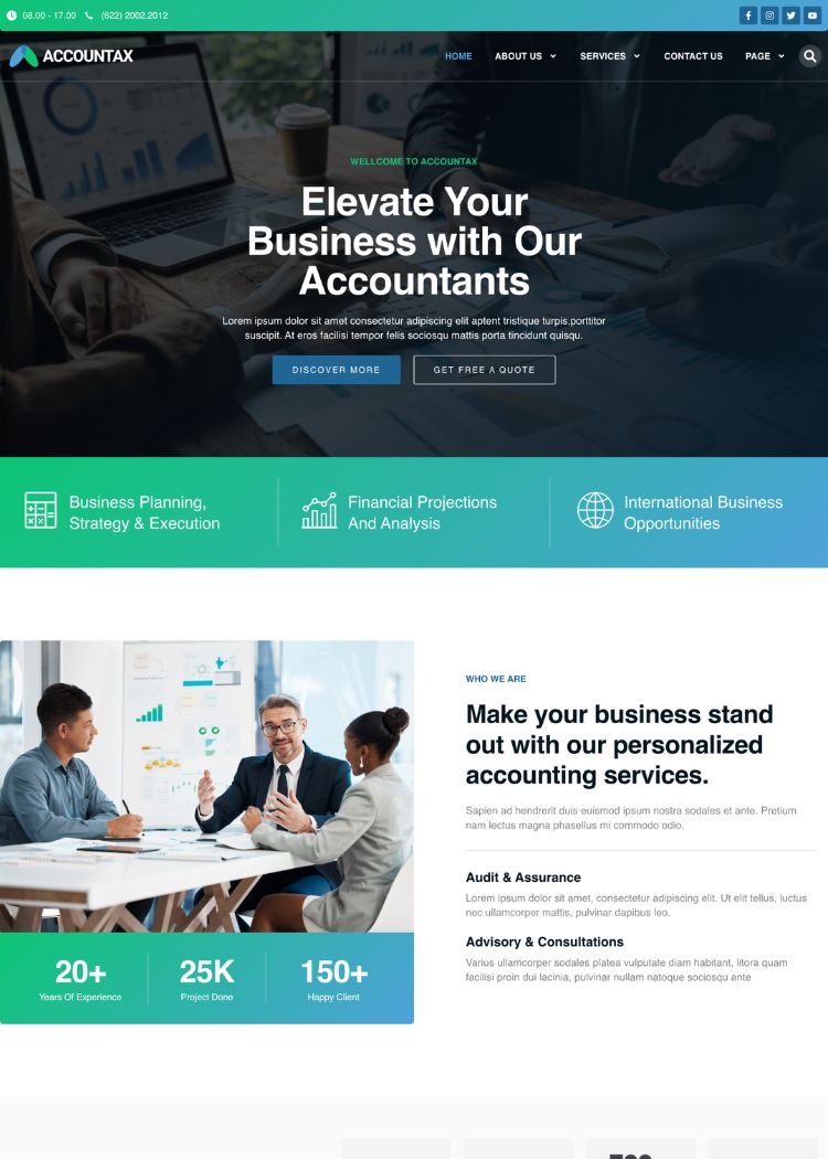 Accounting Tax Firm Website Template