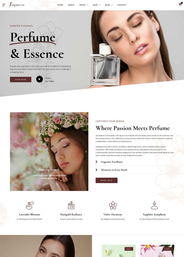 Perfume & Cosmetic Shop Website Template