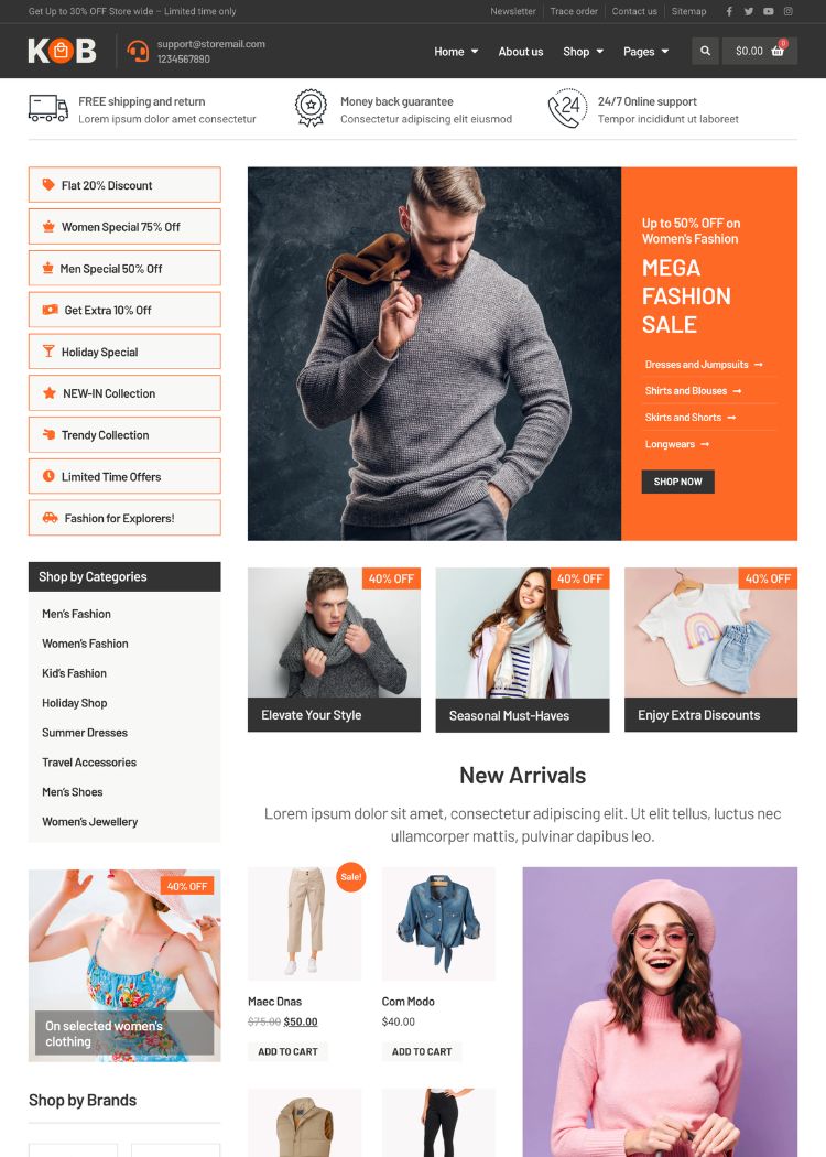 E-Commerce Multipurpose Website Template