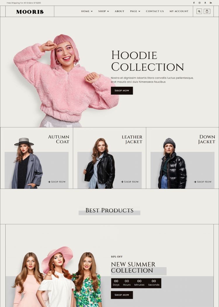 WooCommerce Fashion Website Template