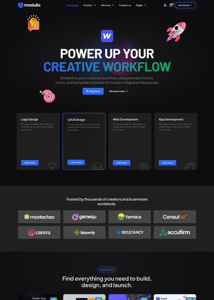 Digital Product Store Website Template