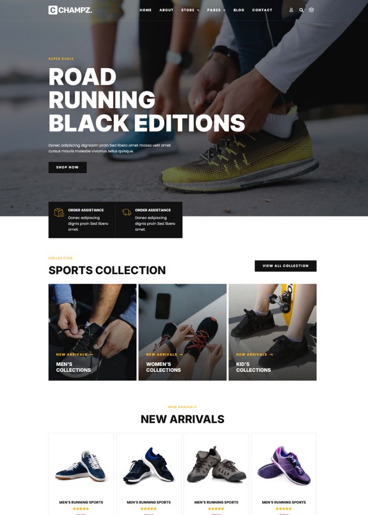 Sneakers & Sports Website Template