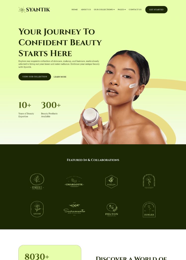 Beauty Product Website Template