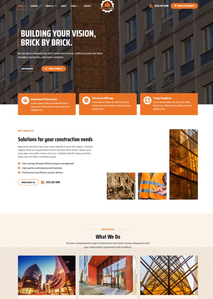 Construction Website Template