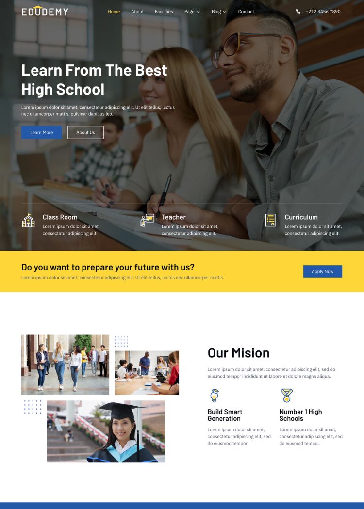 School & Education Website Template