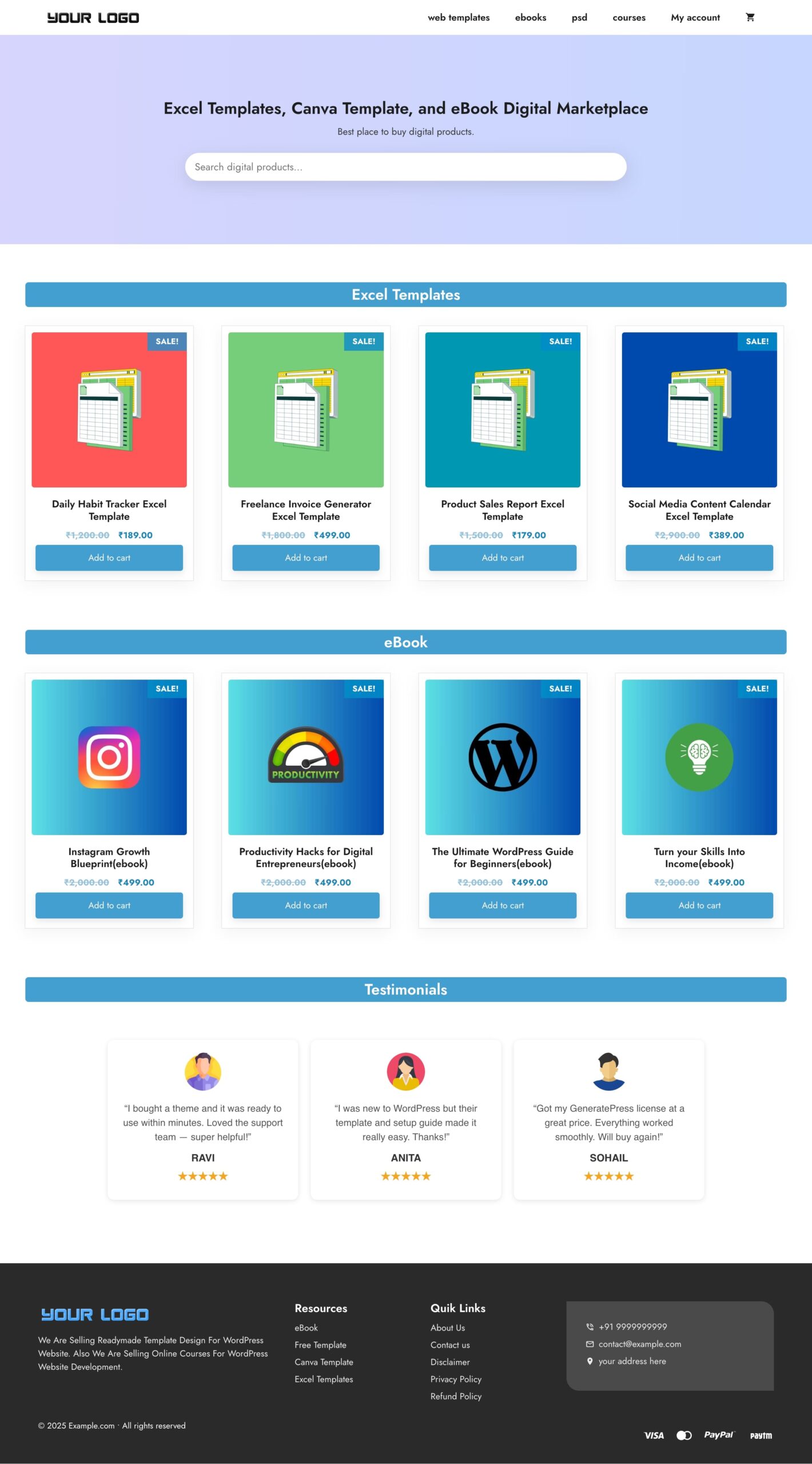 digital product template
