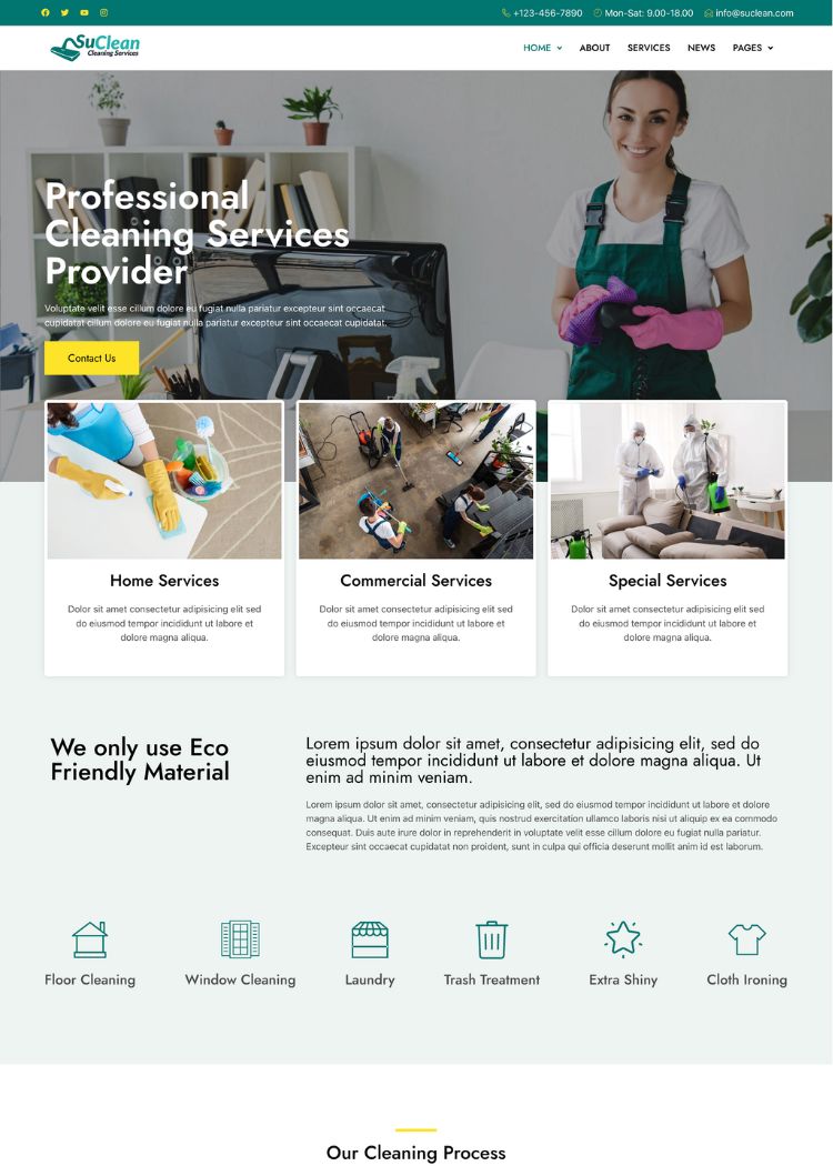 Cleaning Services Website Template