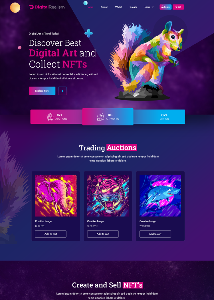 NFT Website Template