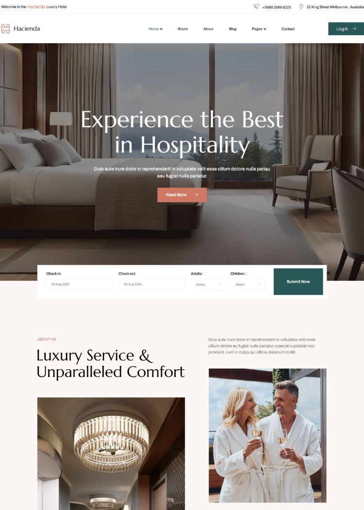 Hotel & Resort Website Template
