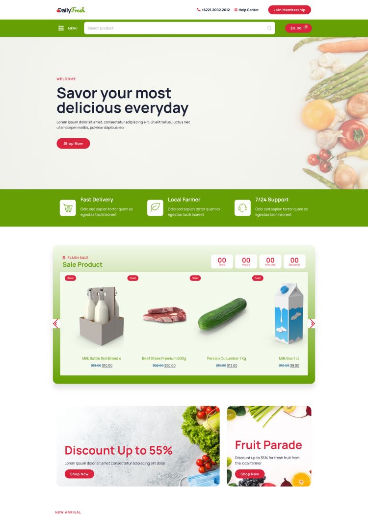 Grocery Store Website Template