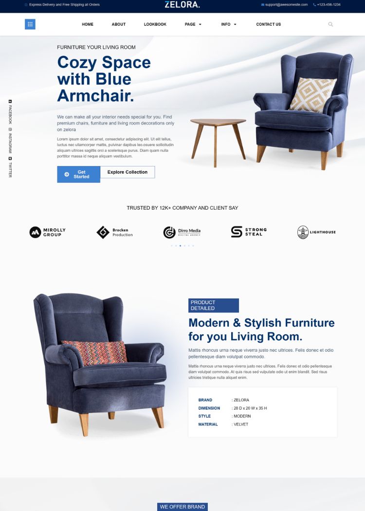 Armchair & Furniture Website Template