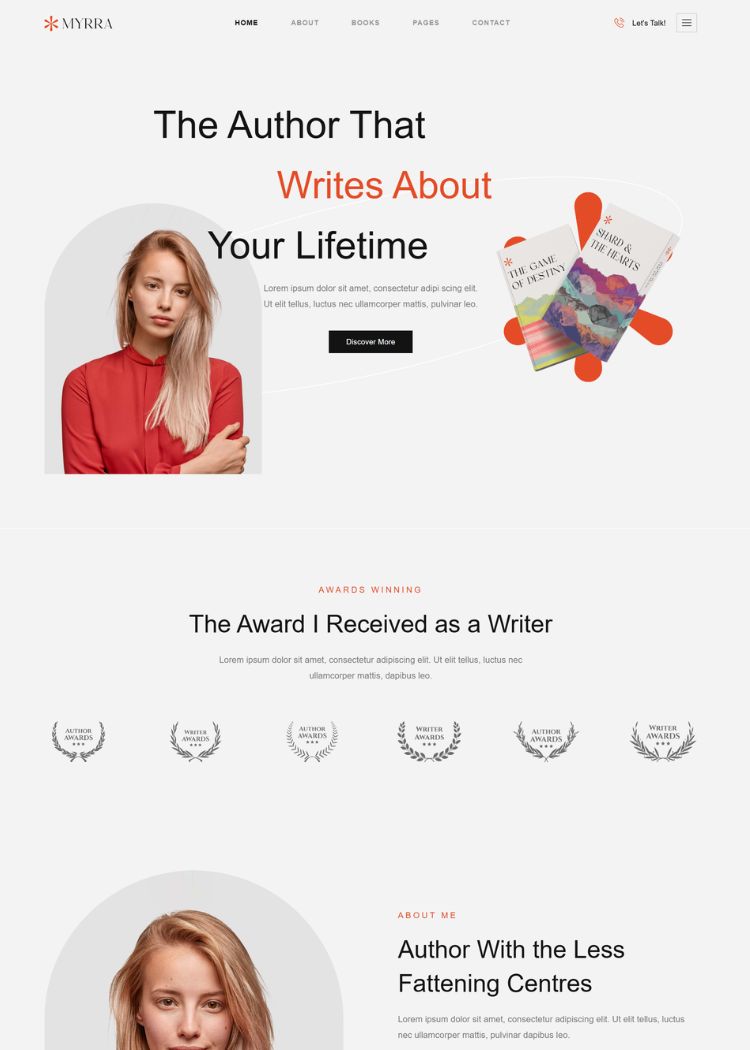 Book Author & Writer Website Template