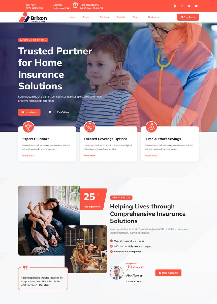 Insurance Agency Website Template