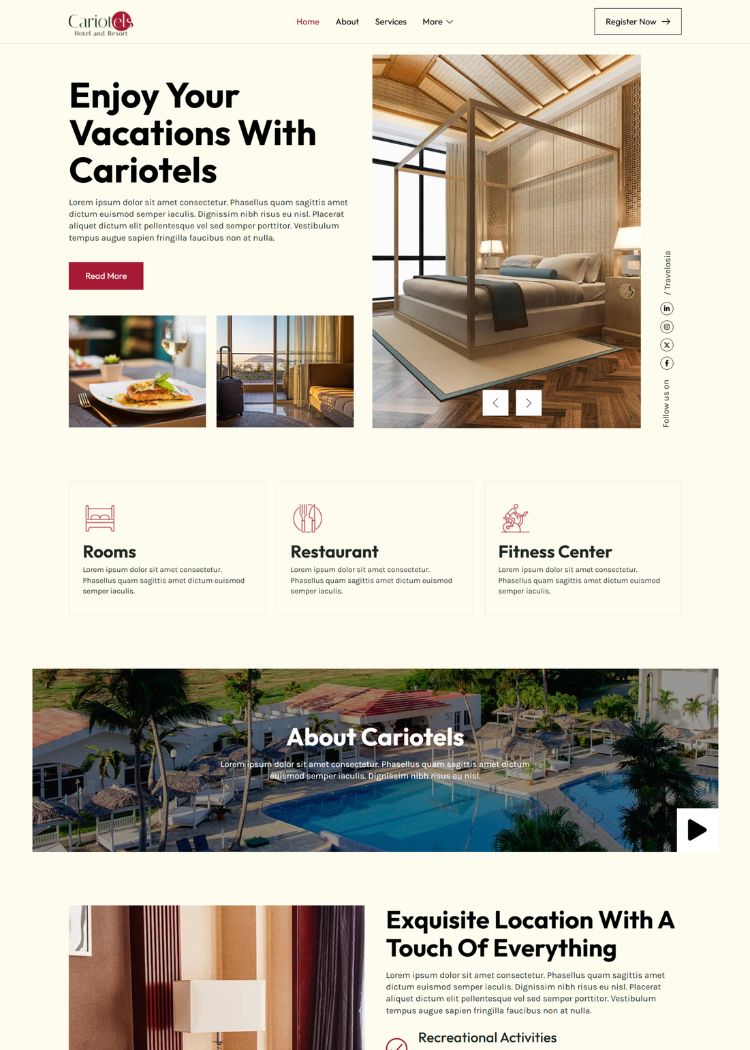Luxury Hotel & Resort Website Template