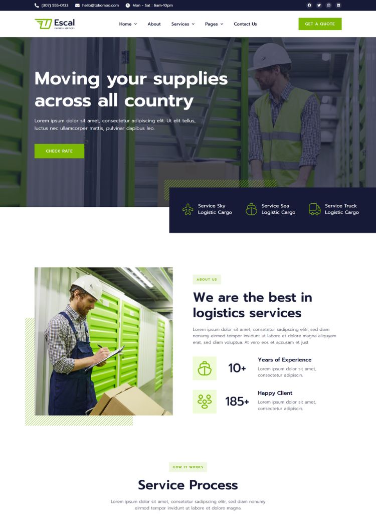 Transportation & Logistics Website Template