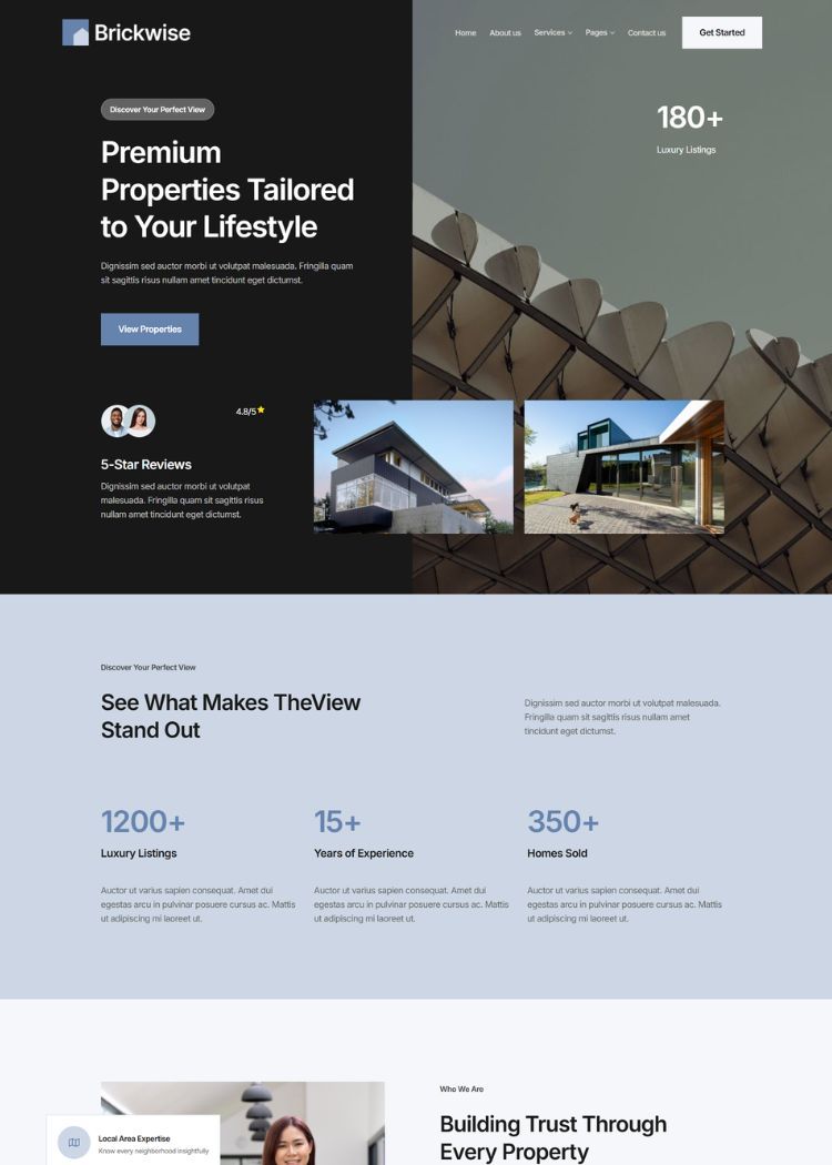  Real Estate Website Template