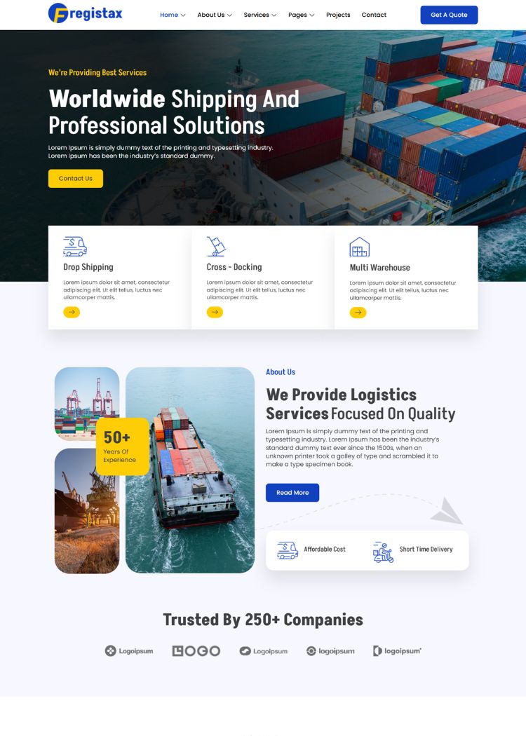  Cargo & Logistics Website Template
