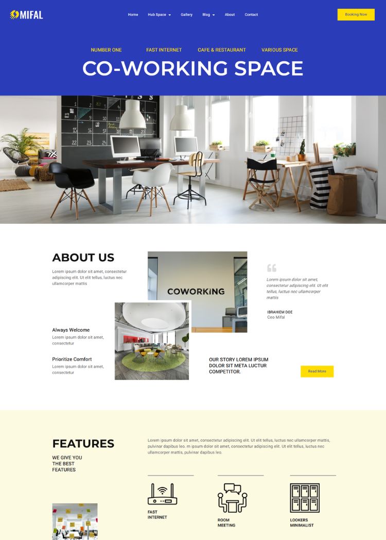 Coworking Space Website Template