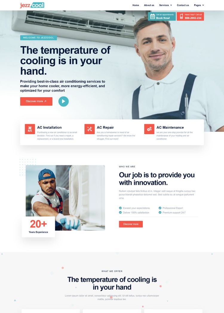 AC Repair Services Website Template