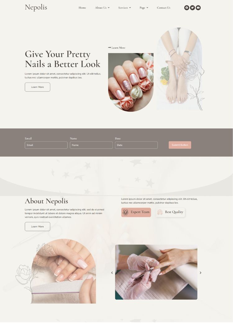 Nail Salon Beauty Care Website Template
