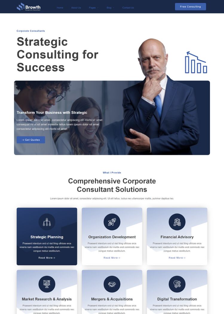 Corporate Consultant Website Template
