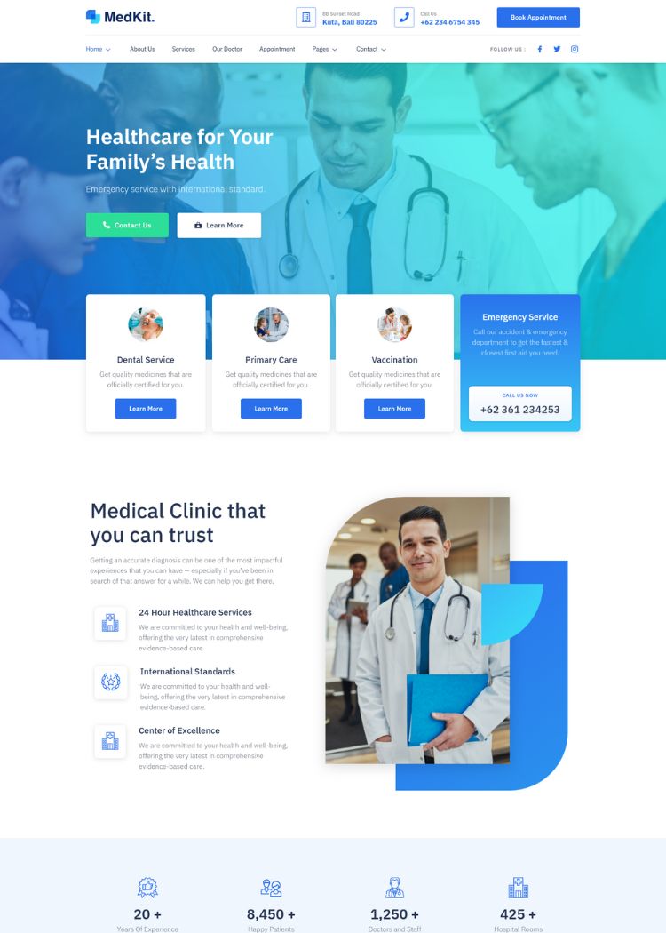 Health & Medical Website Template
