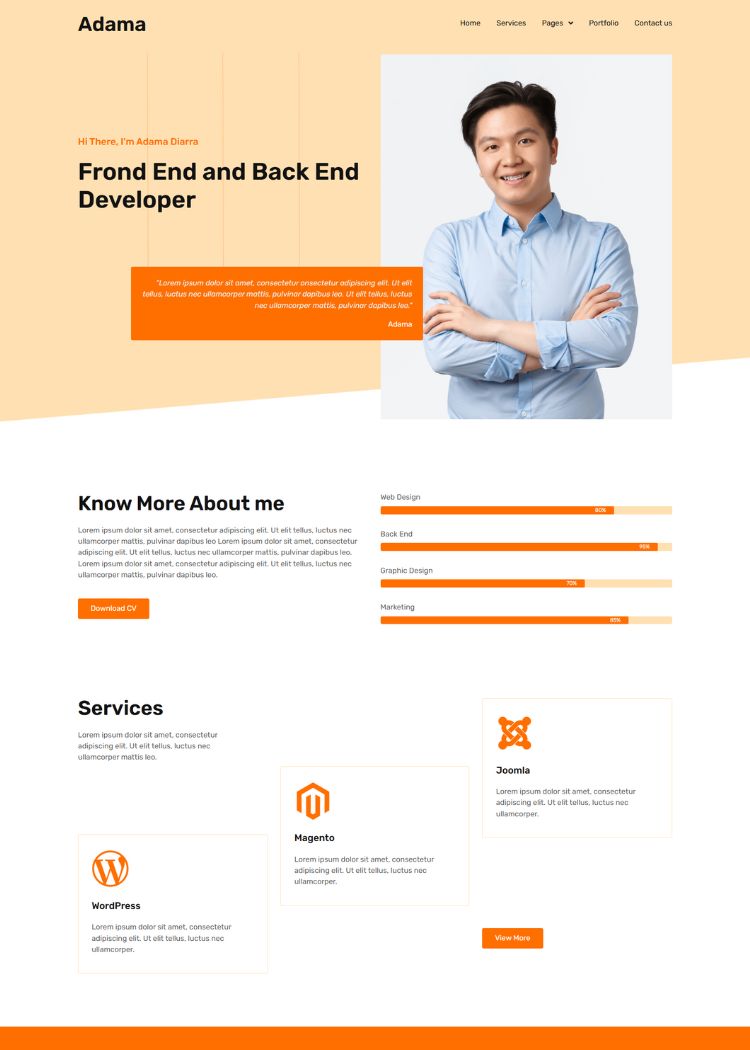 Personal Portfolio & Resume Website Template