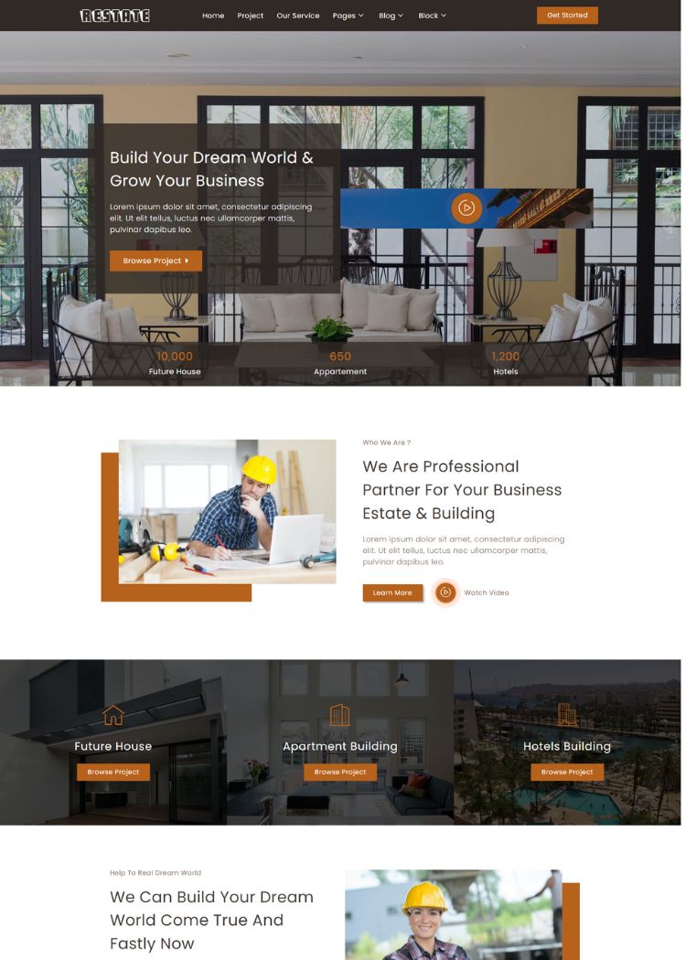 Construction Builder Website Template