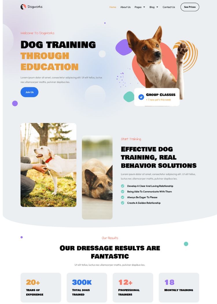 Dog Training Website Template