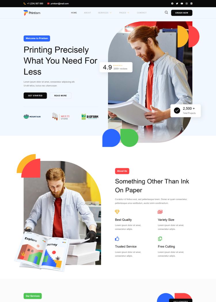 Printing and Design Website Template