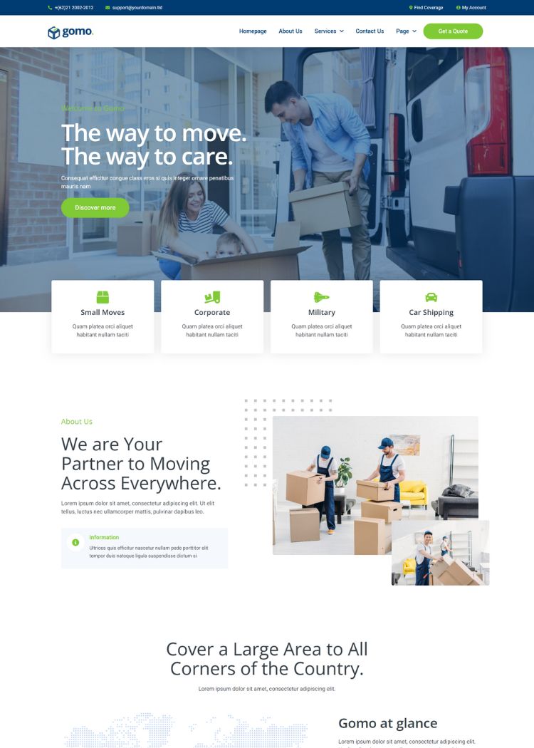 Movers & Packers Website Template