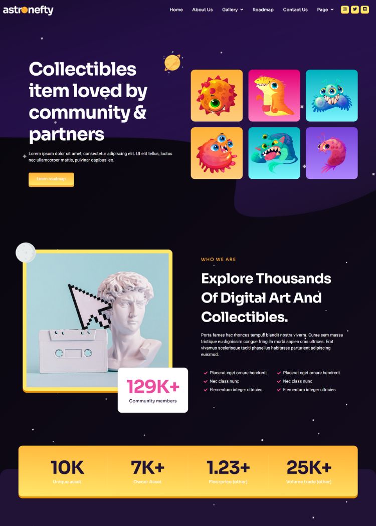 NFT Portfolio Website Template