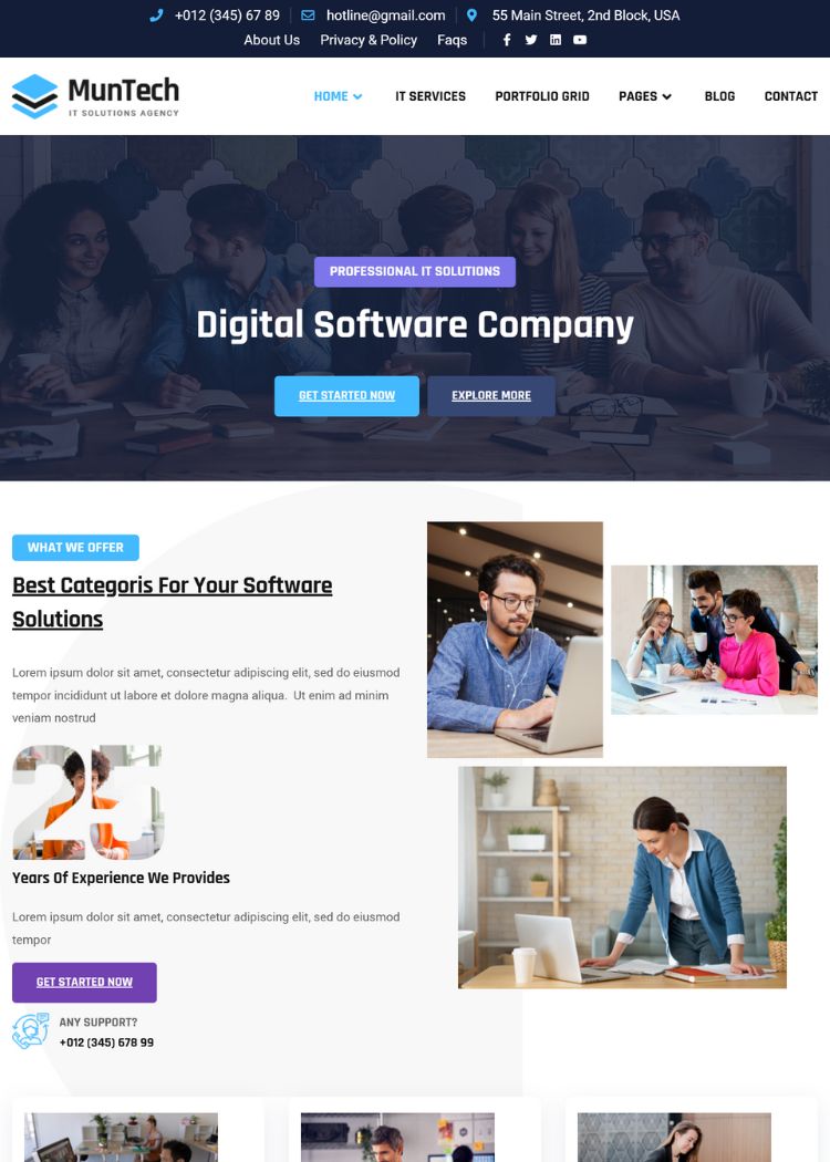 Software & IT Solutions Website Template