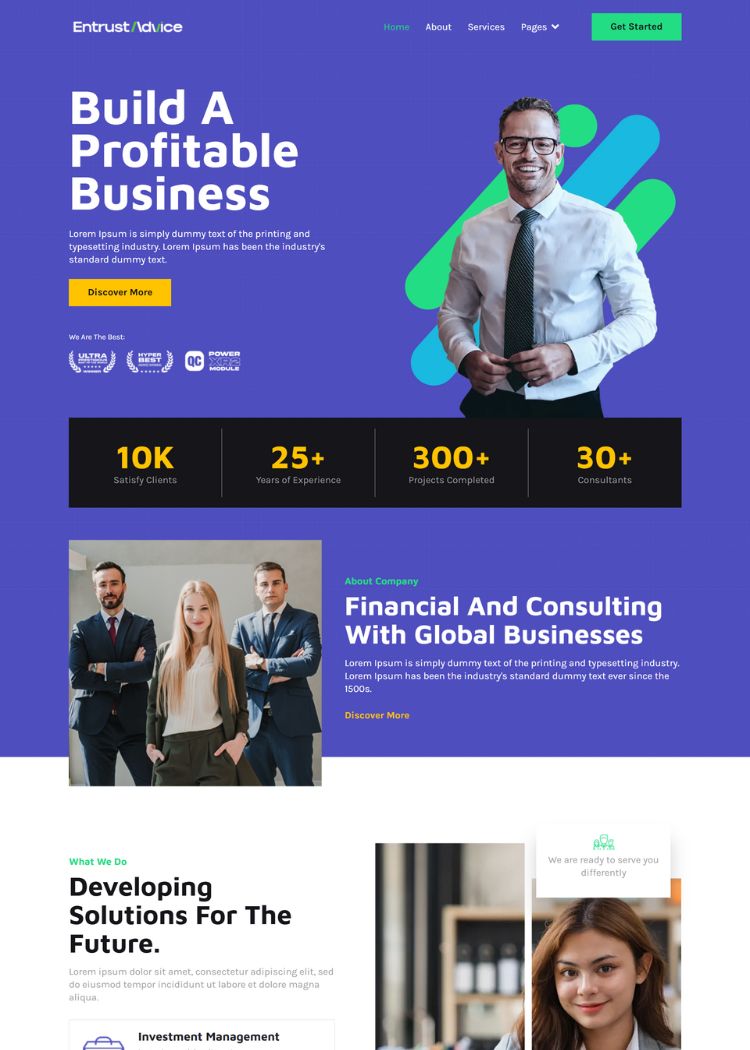 Business & Finance Consulting Website Template
