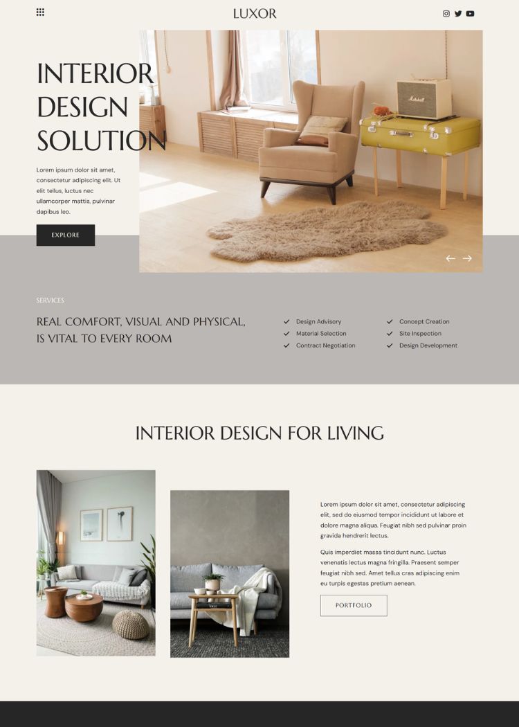 Interior Design Agency Website Template