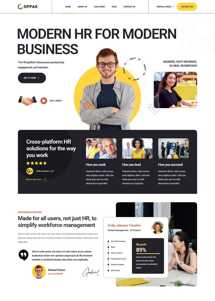 HR Solutions Website Template