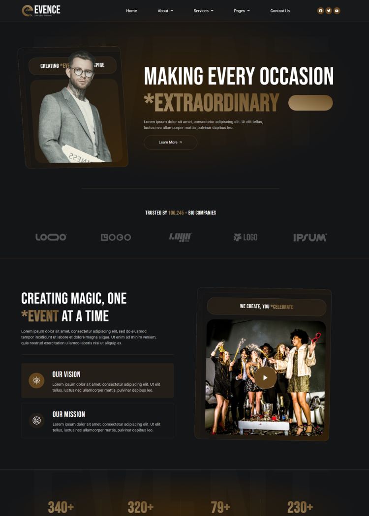 Event Agency Website Template