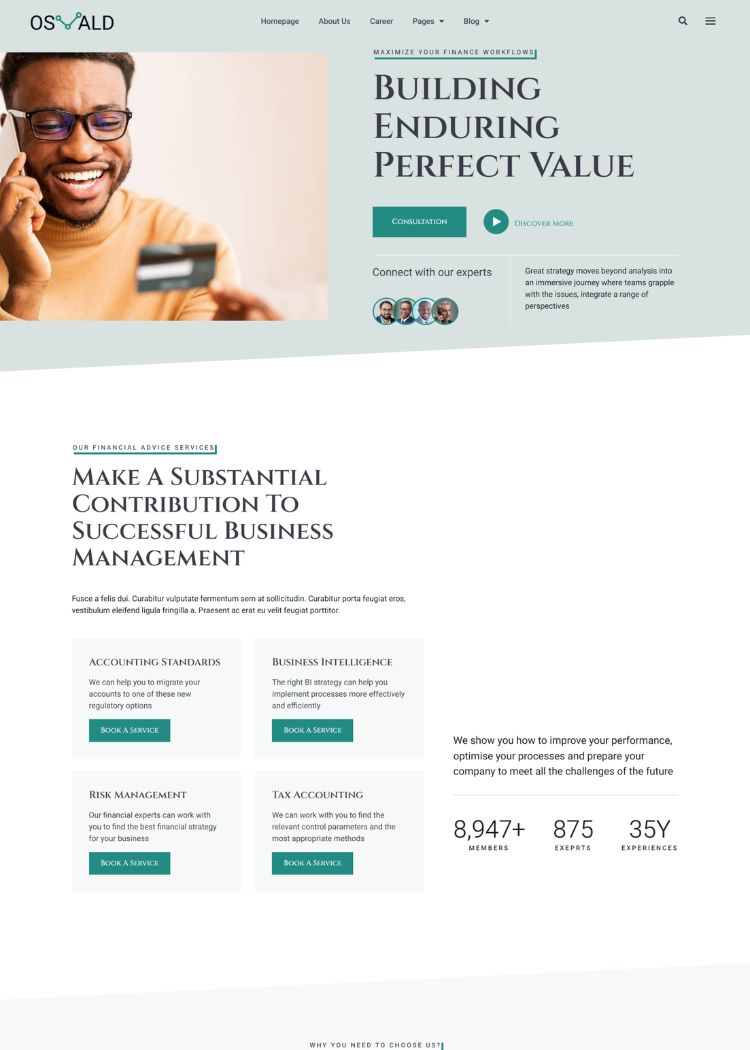Finance Consulting Website Template