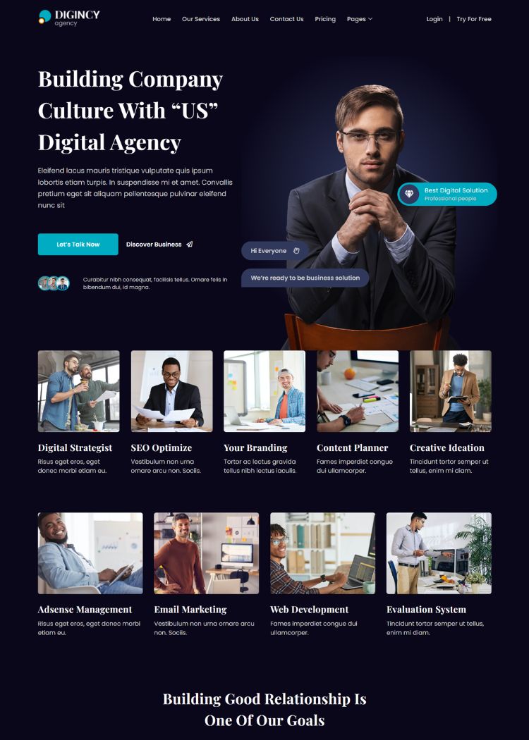 Digital Marketing Agency Website Template