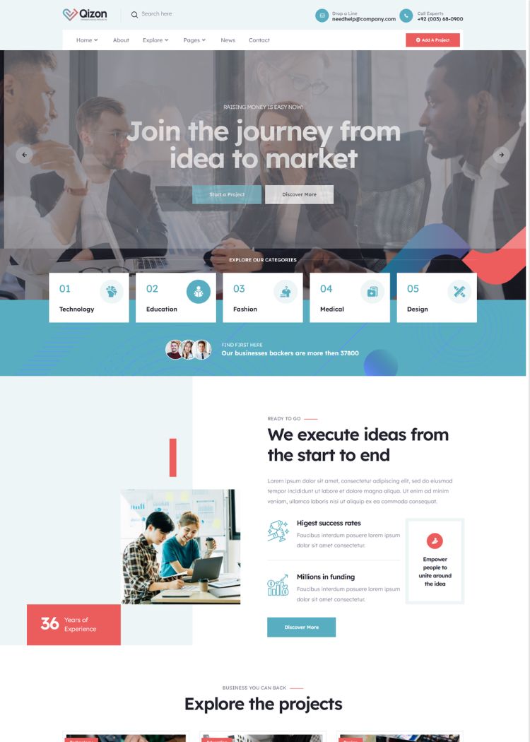 Crowdfunding Projects Website Template